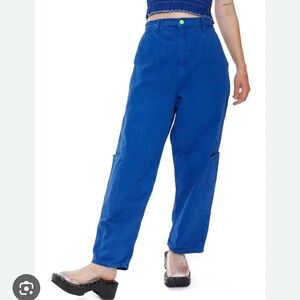 Women's Wide Leg Blue Pants